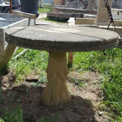 TABLE ANNEE 30 RONDE BETON H80